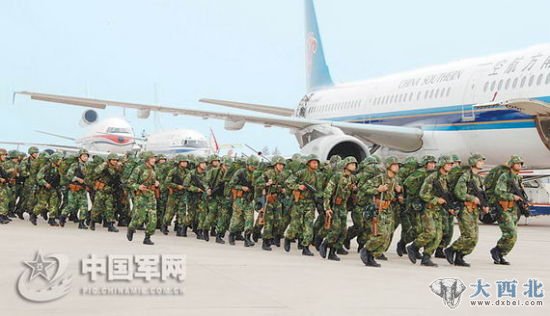 資料圖：中國航空兵進行急投送演練