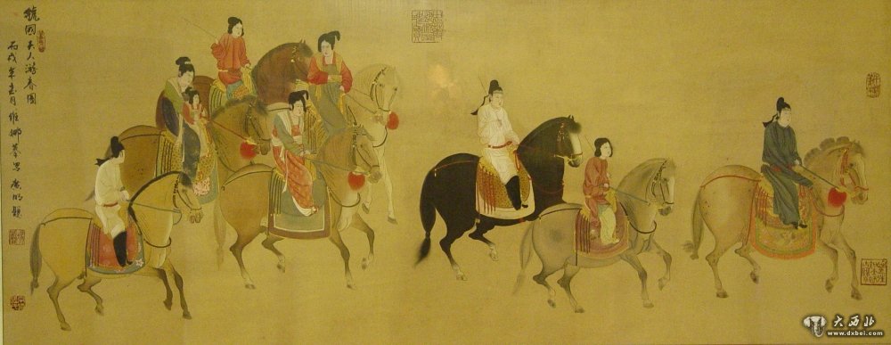 虢國(guó)夫人游春圖