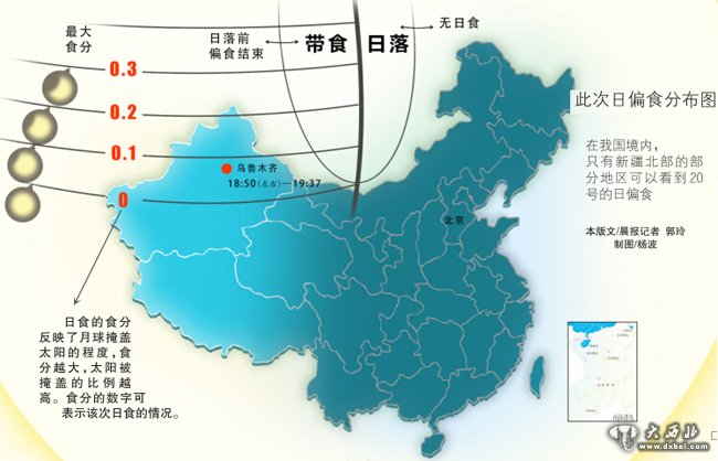 今日18時(shí)50分烏魯木齊市觀日偏食 全國只有新疆可見