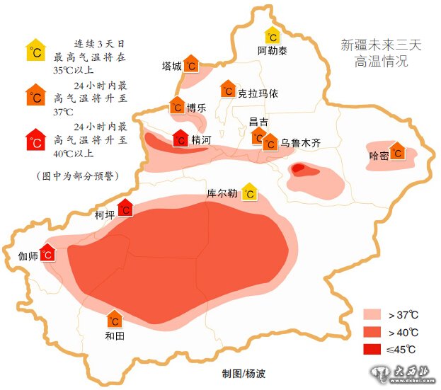 全國“高烤”烏魯木齊“中烤” 烏市昨日32℃全疆多地拉響高溫警報