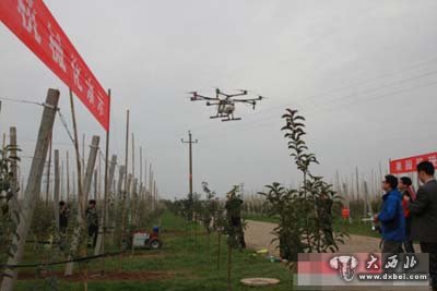 甘肅涇川現(xiàn)代化果園管理 無人機噴灑農(nóng)藥