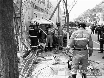 超載貨車 正要下緩坡 剎車突然失靈