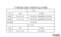 4月20日起蘭州軌道交通