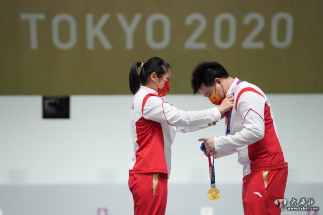 2銅=1金 龐偉、姜冉馨逆轉摘下氣手槍混團冠軍